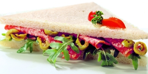 TRAMEZ.SALAME/OLIVE/RUCOLA G130X6PZ PART